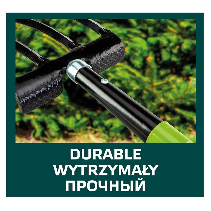 Verto Digging Fork 4 Teeth Wooden Handle with Plastic Grip