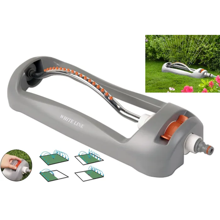 garden & lawn oscillating bar sprinkler,adjustable+easy to use,16 nozzlesup to 334m sq