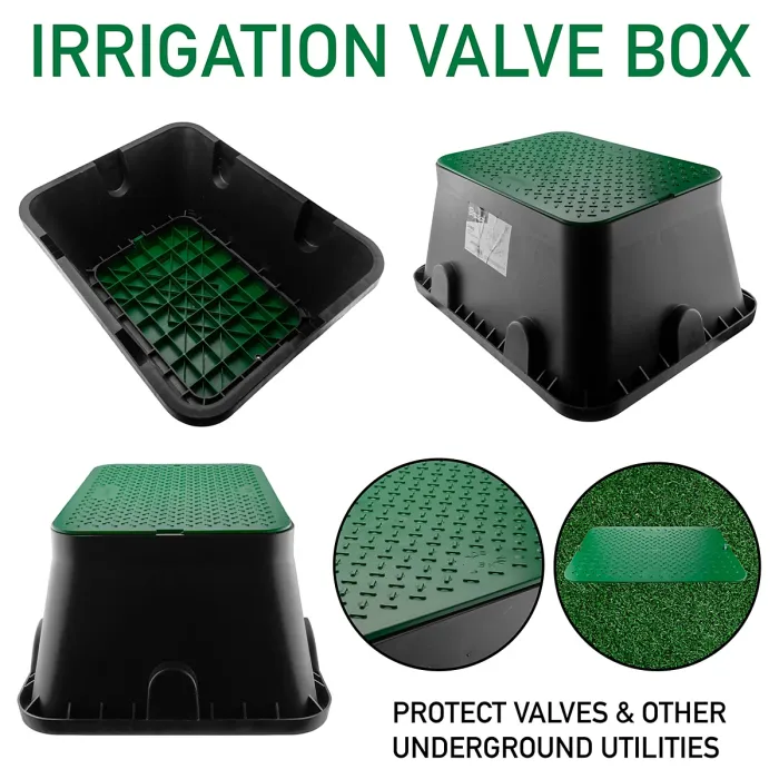 HEAVY DUTY underground irrigation LARGE VALVE BOX lawn sprinkler valve cover