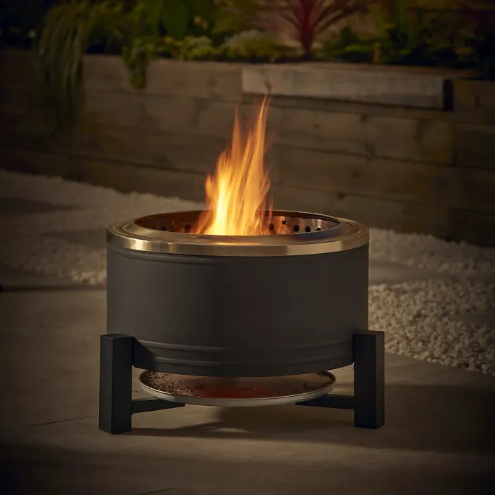 Low smoke Steel Matt Black Firepit