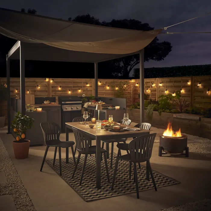 Low smoke Steel Matt Black Firepit