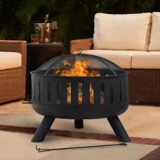 Multi layer Steel Matt Black Firepit