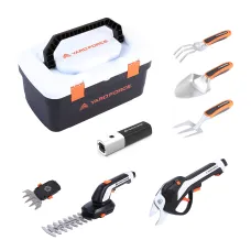 Yard Force Vita Hand Tool Set for Gardens and Balconies with Portable Box and Lithium Ion Battery - HX V06S