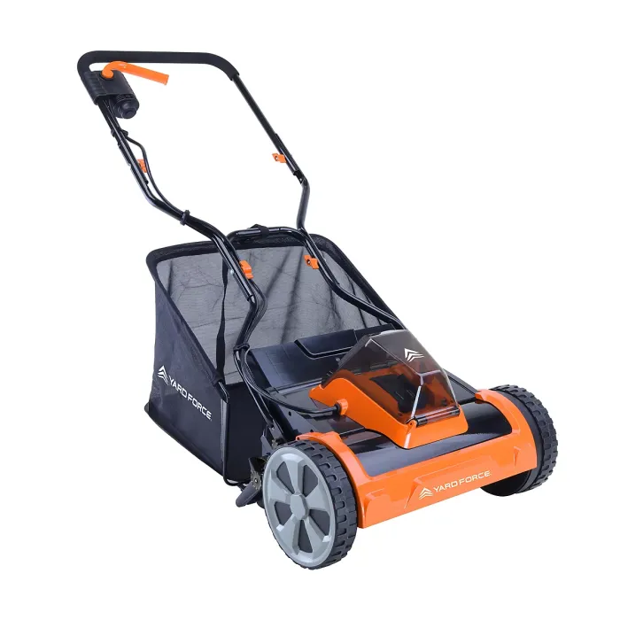Yard Force 20V 4.0Ah 38cm Cordless Cylinder Lawnmower 45L Grass Bag Lithium-Ion Battery & Charger Included - CR20 Range - LM C38A
