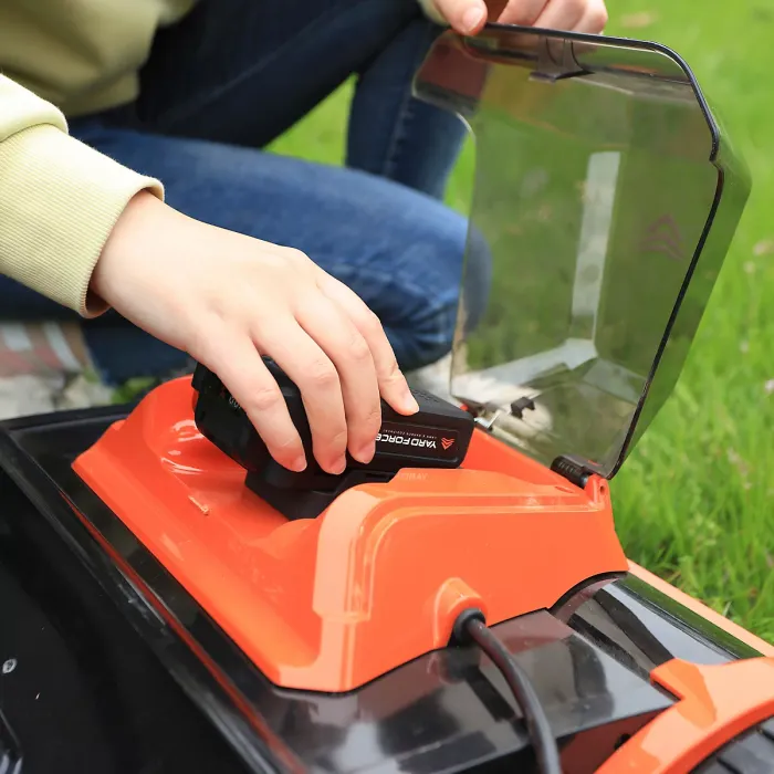 Yard Force 20V 4.0Ah 38cm Cordless Cylinder Lawnmower 45L Grass Bag Lithium-Ion Battery & Charger Included - CR20 Range - LM C38A