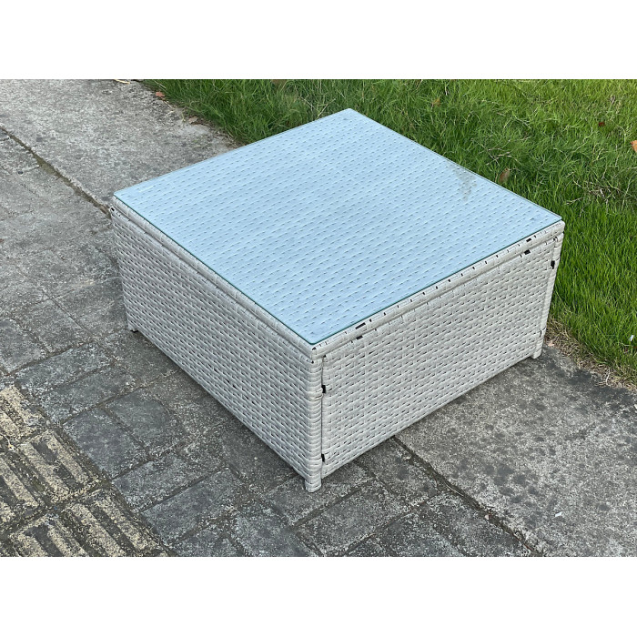 8-Seater Grey Rattan Outdoor Sofa Set - Includes Coffee Table And Armchairs