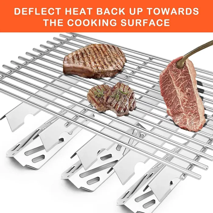 Heat Shield for Weber Genesis II 300 Series E-310, E-315, E-330, E-335, S-310, S-335, Stainless Steel, 3 Pack