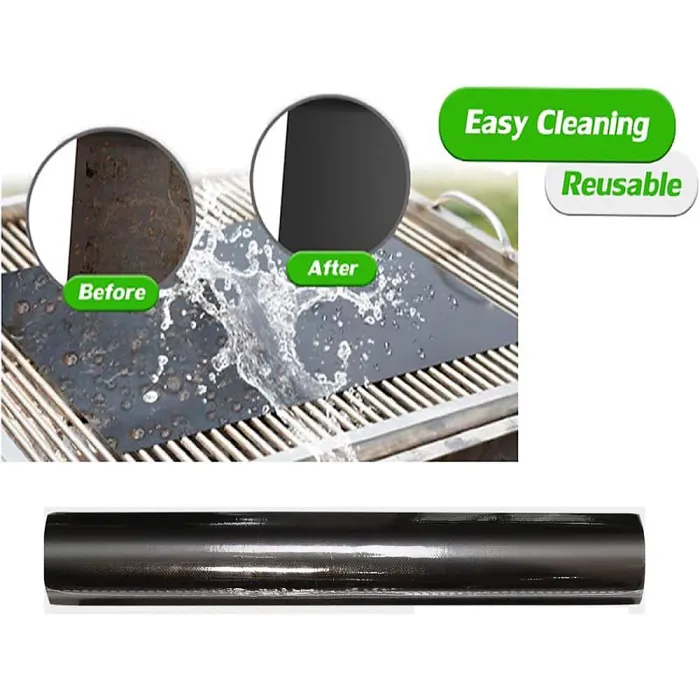 Set of 6 Non-Stick Reusable Grill Mats for Electric, Gas, Charcoal Grills