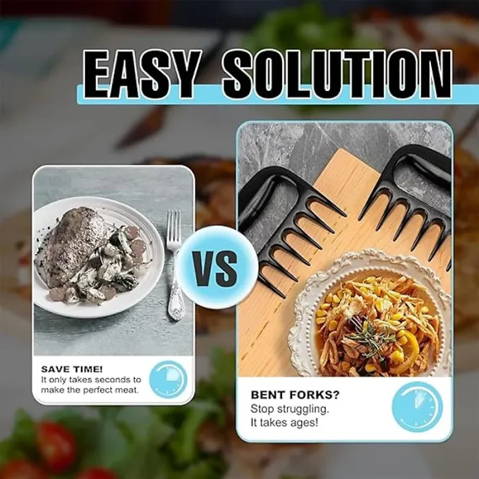 Pulled Pork Meat Claws, 4 Pack Bear Claw Meat Separators for BBQ