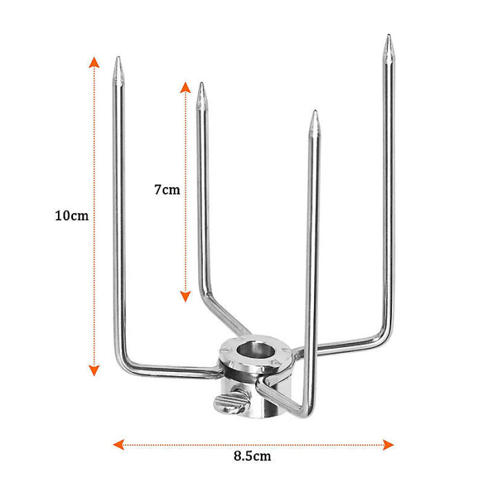 Stainless Steel BBQ Skewers, Heavy Duty, Reusable, Outdoor Barbecue Meat Forks