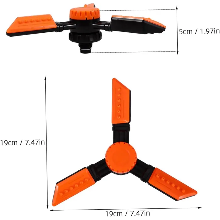 Lawn Gardening Ground Sprinkler, 360 Degree Automatic Rotating Sprinkler, Vegetable Field Watering
