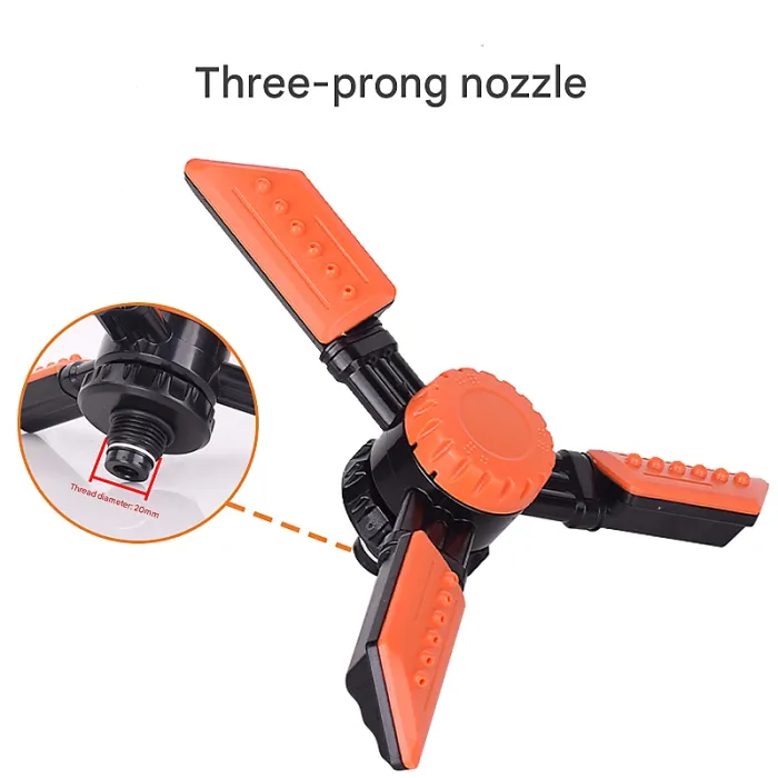 Lawn Gardening Ground Sprinkler, 360 Degree Automatic Rotating Sprinkler, Vegetable Field Watering