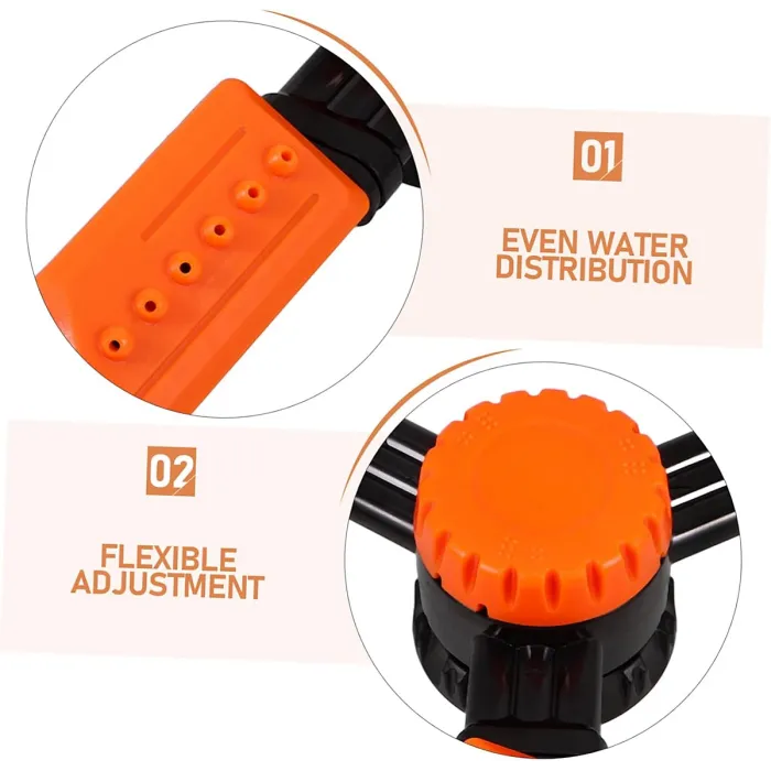 Lawn Gardening Ground Sprinkler, 360 Degree Automatic Rotating Sprinkler, Vegetable Field Watering