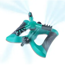 360 degrees Automatic Rotating Garden Sprinkler,6-33ft Wide Lawn Sprinkler,Green Butterfly Base Can Be Connected to a Spray System