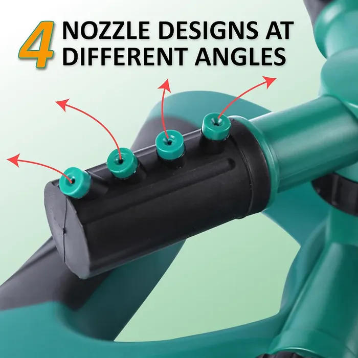 360 degrees Automatic Rotating Garden Sprinkler,6-33ft Wide Lawn Sprinkler,Green Butterfly Base Can Be Connected to a Spray System