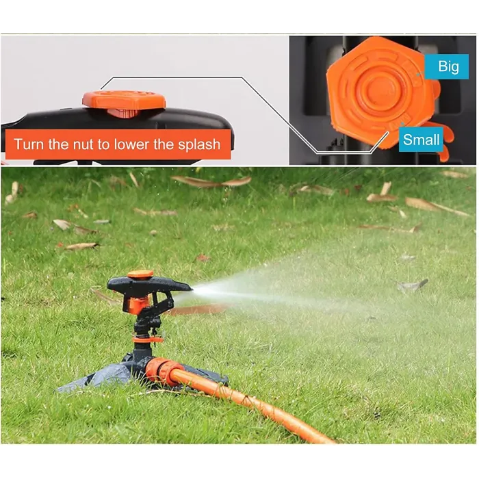 Garden Sprinkler, 360 Degree Adjustable Rotating Garden Sprinkler Head, Covers Large Area, Garden Irrigation System