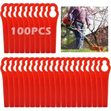 100pcs Plastic Lawn Mower Blades, Durable Replacement for Garden Mowers, Ideal for Lawn Care and Gardening