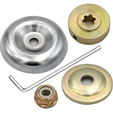 5-Piece Universal Brushcutter Repair Kit, Metal Nuts, Fixing Plates, Blade Adapter, Durable Mower Replacement Parts