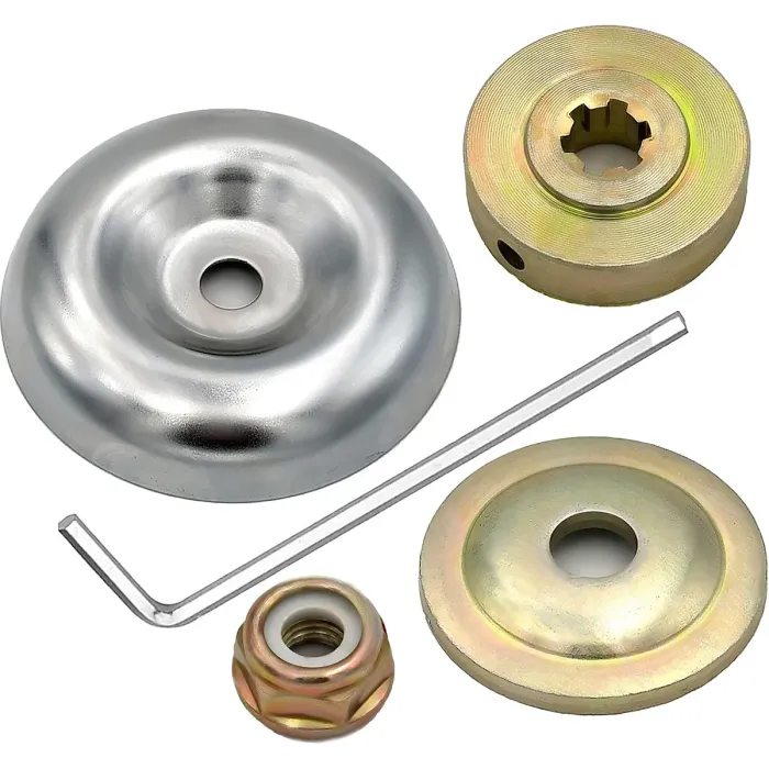 5-Piece Universal Brushcutter Repair Kit, Metal Nuts, Fixing Plates, Blade Adapter, Durable Mower Replacement Parts
