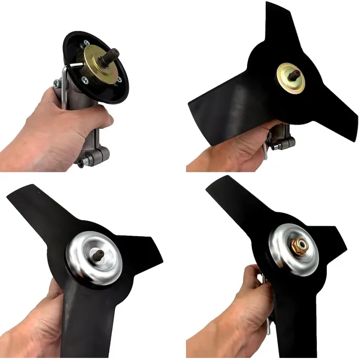 5-Piece Universal Brushcutter Repair Kit, Metal Nuts, Fixing Plates, Blade Adapter, Durable Mower Replacement Parts