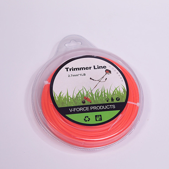 2.4mm x 100m Lawn Mower Line Spool, Reinforced Orange Trimmer Line, Durable for Gardening and Weeding Tasks