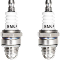 2-Pack BM6A 3-Electrode Spark Plugs, Replaces M7/L7T/CJ8, Durable for Lawn Mowers and Small Engines