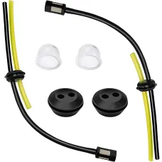 2-Set Universal Fuel Filter Kit, Rubber Hose, Primer Bulb, Tank Seal, for Grass Trimmers & Brush Cutters, Durable