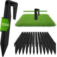 120pcs Robot Lawn Mower Boundary Pegs, Durable Perimeter Line Fixing Pegs, Ideal for Lawn Mower Ground Marking