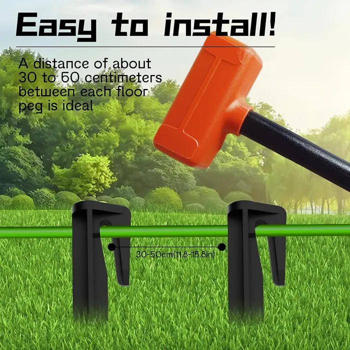 120pcs Robot Lawn Mower Boundary Pegs, Durable Perimeter Line Fixing Pegs, Ideal for Lawn Mower Ground Marking