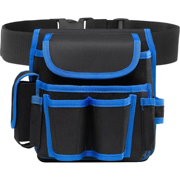 Multifunctional fanny pack,Professional Tool Bag, Adjustable Waist Bag, Tool Bag,Electrician Tool Belt, Carpenter Tool Belt (Blue)