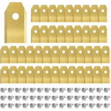 45 Pcs Titanium Trimmer Blades for Husqvarn/Automower/Yardforce/Gardena, 105, 310, 315, 320, 420, 430x, R40i