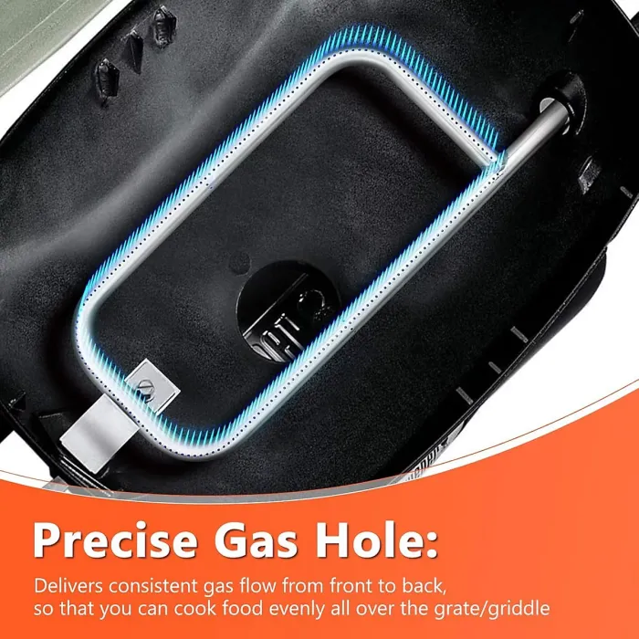 60040 43.2CM Replacement Burner for Weber Q100, Q120, Burner Tube for Weber Q1000, Q1200 Gas Grills.