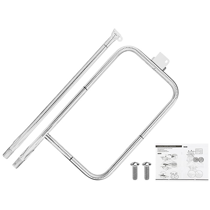 65032 60.3CM Stainless Steel Tube Burner Accessory for Weber Q300 Q320 Q3000 Q3200 Series Grill