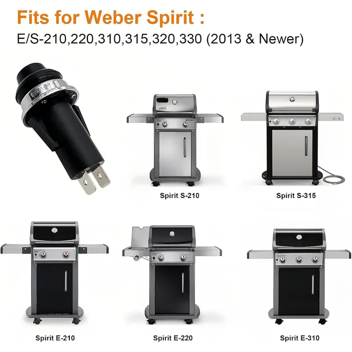 Weber70189 Grill switch, suitable for Weber Spirit S-210/220/310/315/320, Spirit E-210/220/310/315/320/330, GS4 Gas 7642