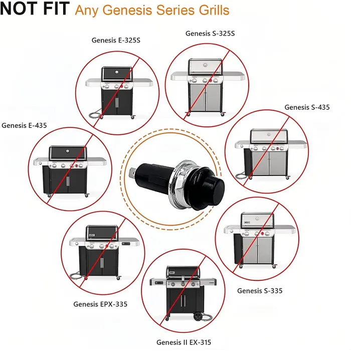 Weber70189 Grill switch, suitable for Weber Spirit S-210/220/310/315/320, Spirit E-210/220/310/315/320/330, GS4 Gas 7642