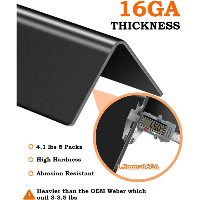 7636 15.3"Seasoning Stick for Weber Spirit 300 and GS4 Spirit II 300 315 320 330 S310 Grills with Front Controls, 5PCS Weber 67046