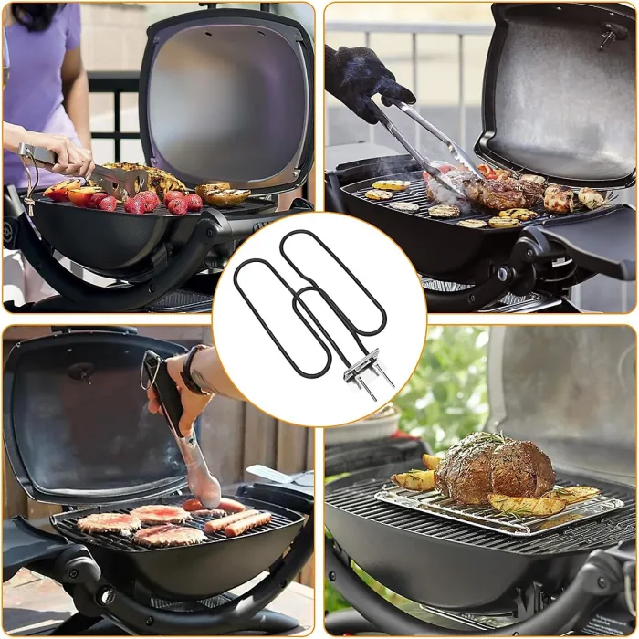 66631 Heating Element for Weber Q140 Electric Grill Q1400, 2200 W, stainless steel