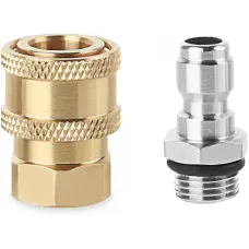 2Pcs Pressure Washer Adapter Quick Connect Kit 14mm M14 x 1.5 to 1/4 Inch Connector Accessories Pressure Water Gun