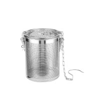 Stainless Steel Seasoning Strainer, Mesh Design Spice Strainer, Kitchen Cooking Tools Tea Infuser with Chain Hook for Home Kitchen