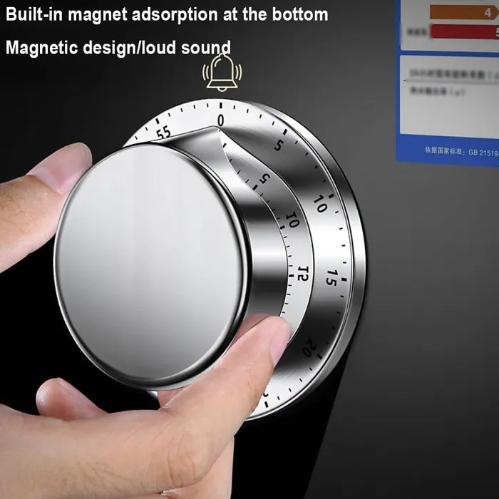 Magnetic kitchen timer, kitchen timer, visual timer, cooking timer, magnetic cooking kitchen scale, stainless steel