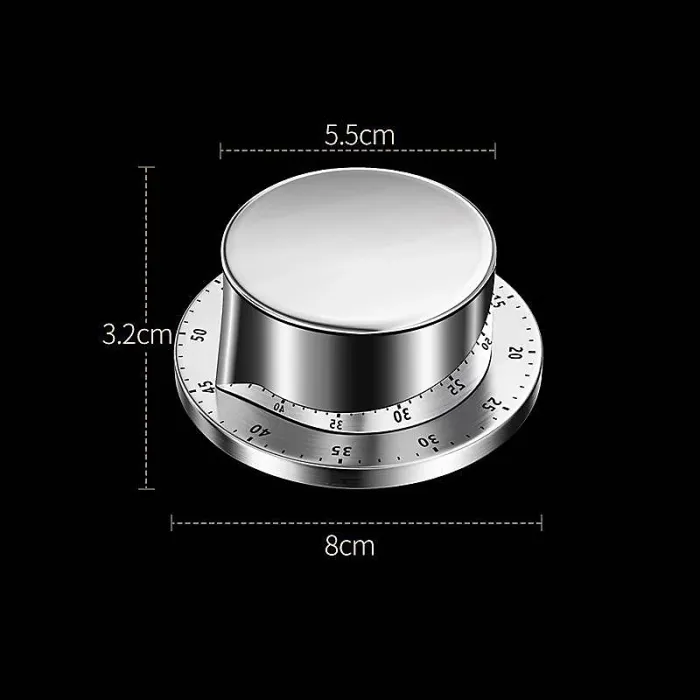 Magnetic kitchen timer, kitchen timer, visual timer, cooking timer, magnetic cooking kitchen scale, stainless steel