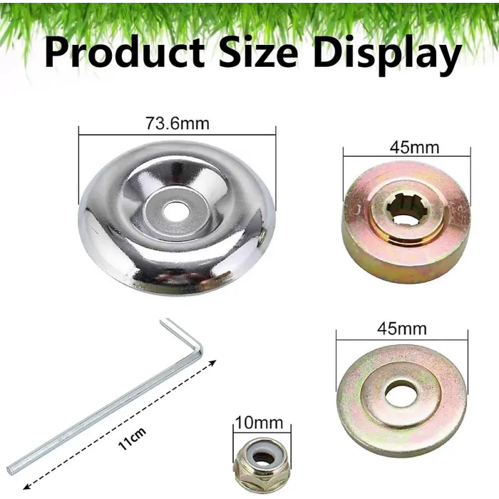 Universal Saw Blade Nut Retaining Kit, 5-Piece Mower Head Nut Set for Mowers and Accessories
