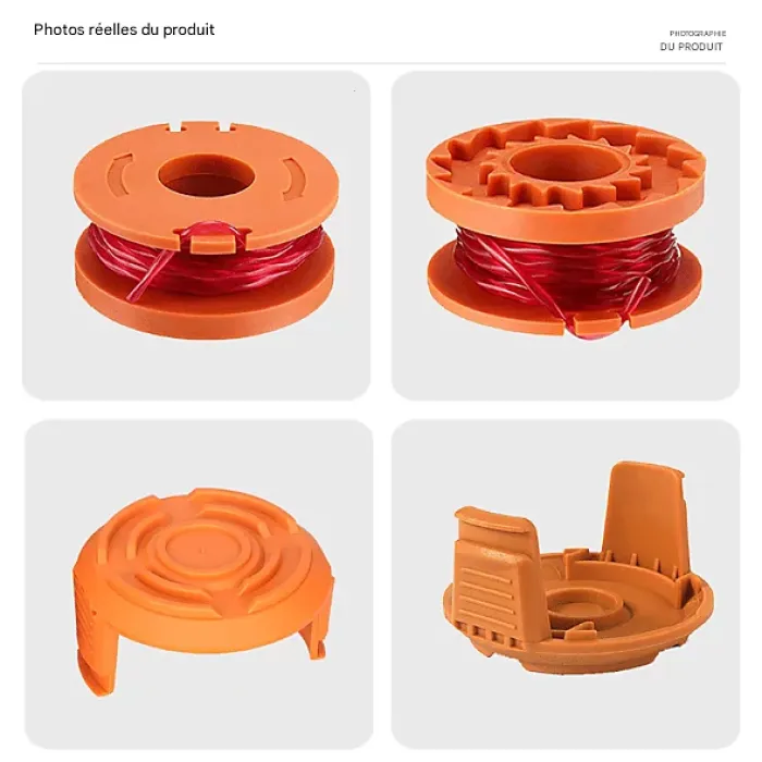 Pack of 2 WA0217.2 Spool Covers for WG157E, WG163E Lawnmowers, Durable Cutting Line Protection