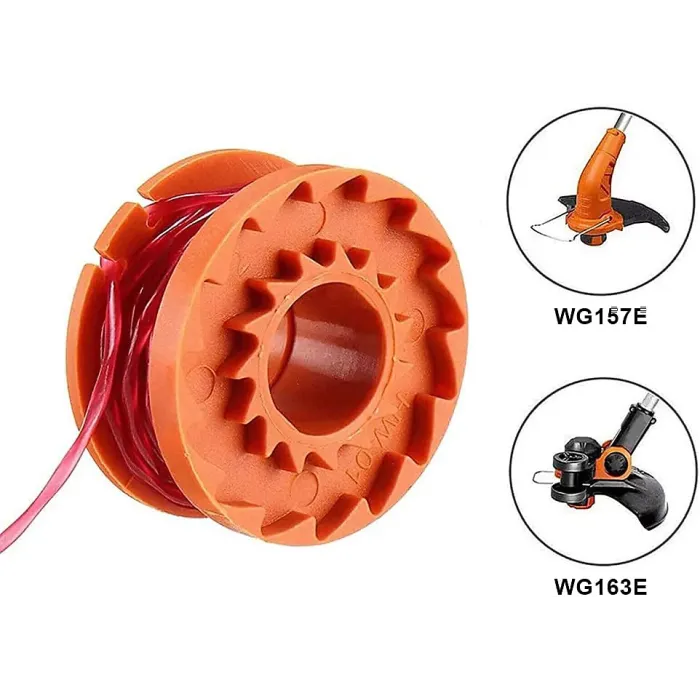 2 x WA0004.1 3m, 1.25mm Trimmer Line Spools for WORX 20V Lawnmowers, WG163E, WG157E Models
