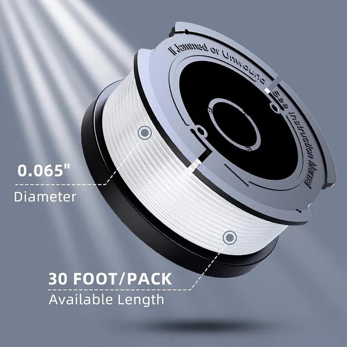 Trimmer Line Spools for Black & Decker A6481, A6485, 1.65mm, 8 Lines, 2 cover, 2 Springs