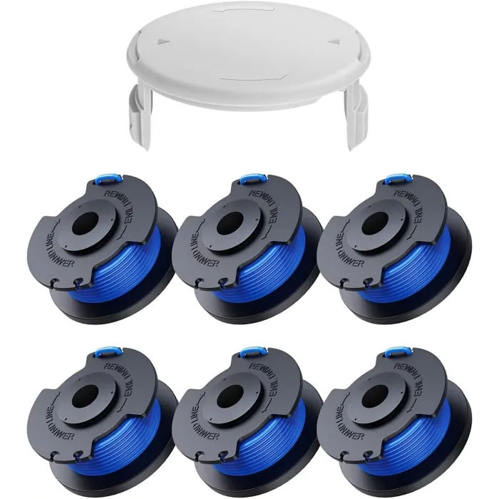 6 Pack AC14RL3A Replacement Spools for Ryobi One+ 18V, 24V, 40V, 1.6mm, 20.11m