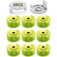 11 Pack AC14RL3A Spools for Ryobi One+ 18V, 24V, 40V, 2mm, 3.4m, 9 Spools, 2 cover