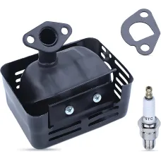 Muffler Exhaust with Tail Pipe for Honda GX160, GX200 5.5HP, 6.5HP Engine