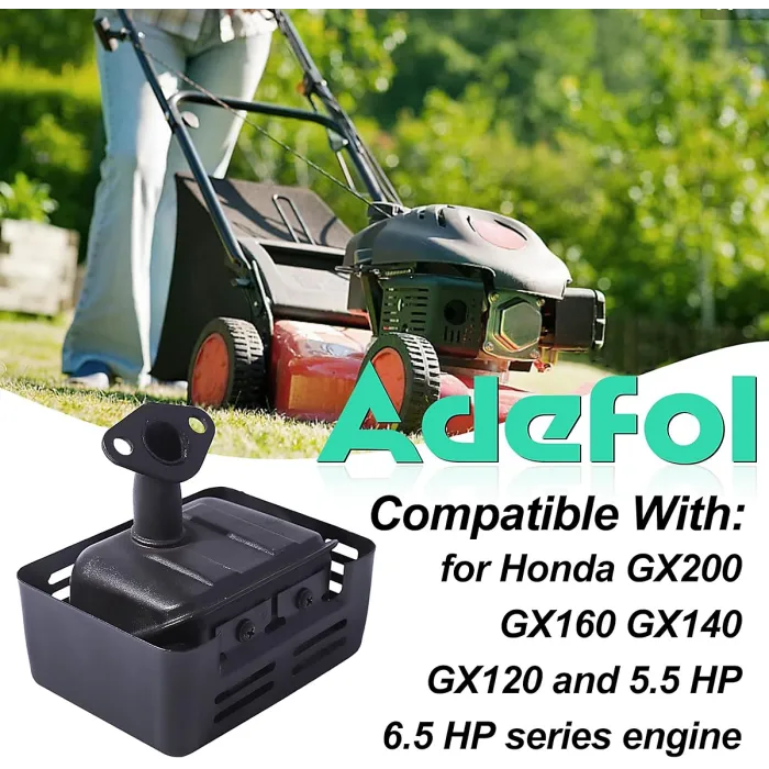 Muffler Exhaust with Tail Pipe for Honda GX160, GX200 5.5HP, 6.5HP Engine