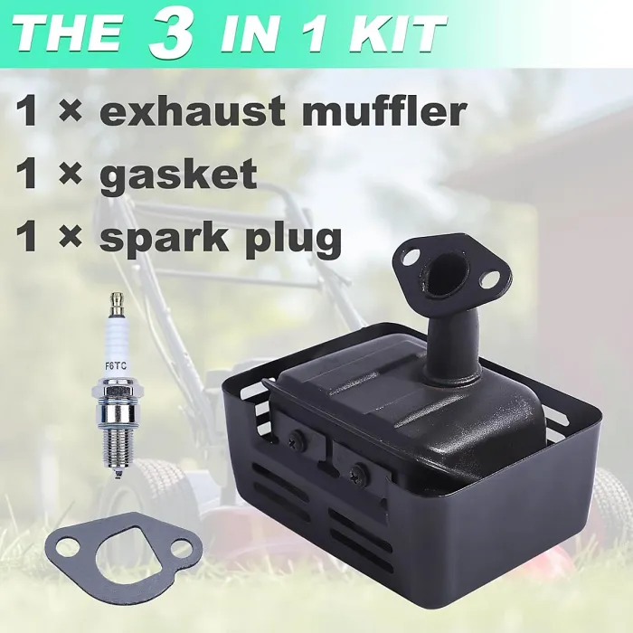 Muffler Exhaust with Tail Pipe for Honda GX160, GX200 5.5HP, 6.5HP Engine